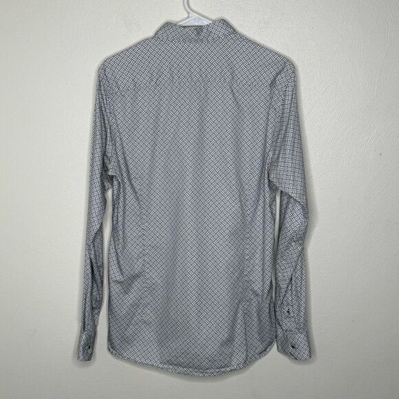 Ted Baker London Men’s Black and White Design Button Down Shirt - Size US L (4) - Picture 2 of 8